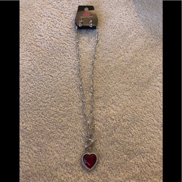Paparazzi Check Your Heart Rate red necklace